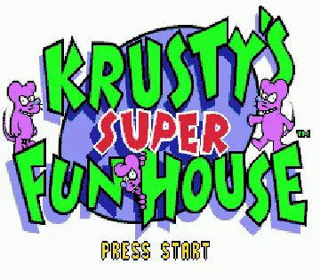 Krusty's Super Fun House (USA, Europe) (v1 screen shot title